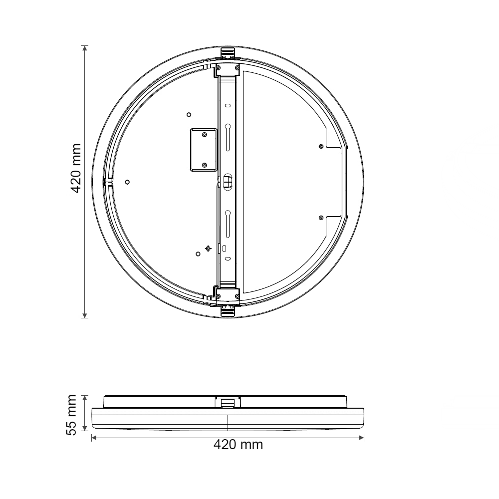 CLEOS, Wand- und Deckenleuchte, Ø 420 mm, 3800 lm